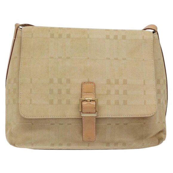BURBERRY Nova Check Shoulder Bag Canvas Beige - Picture 2 of 16